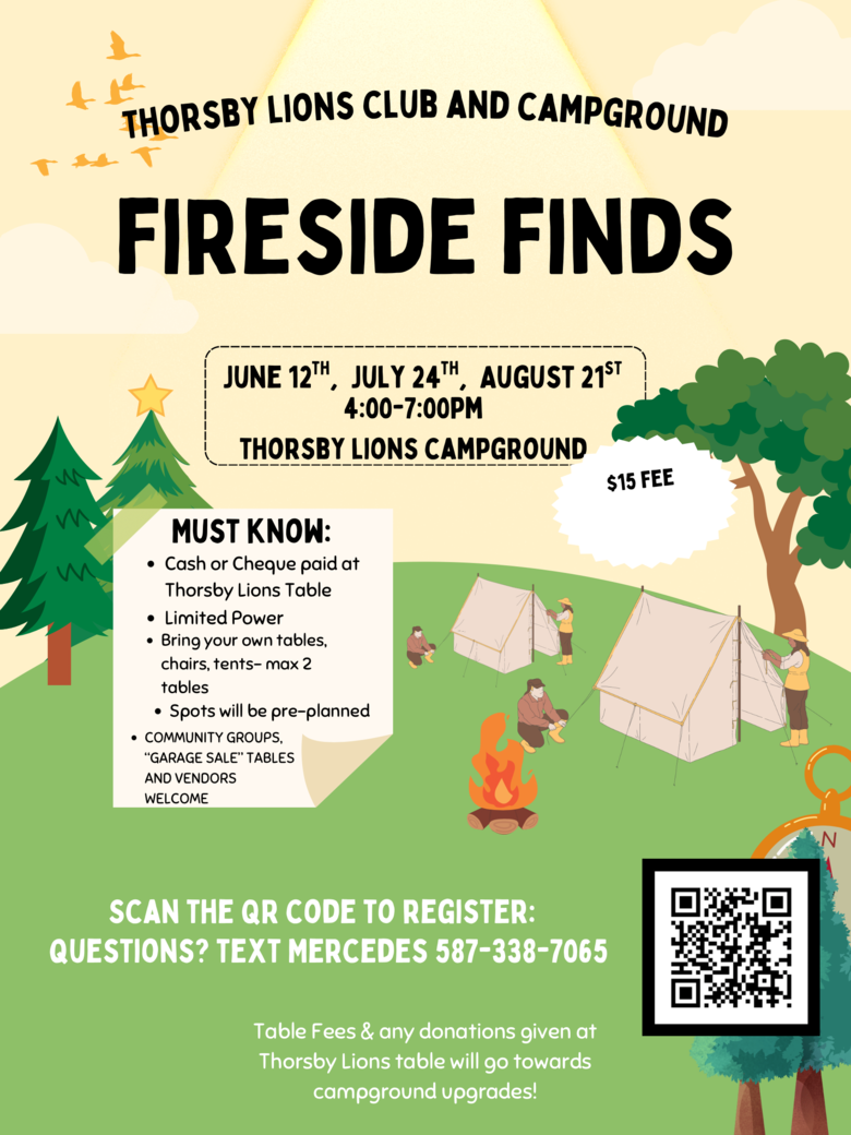 Thorsby Lions Club and Campground Fireside Finds