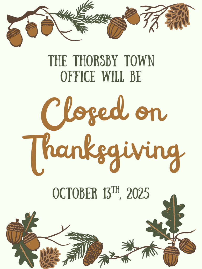 Town Office Closed on Thanksgiving