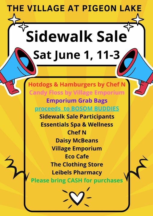 The Village at Pigeon Lake Sidewalk Sale!